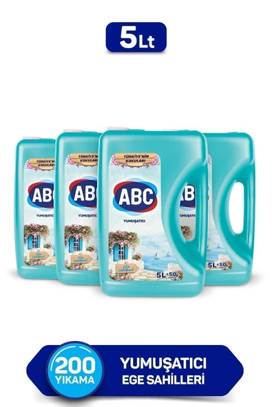ABC Çamaşır Yumuşatıcısı Ege Sahilleri 5 Litre X 4 Adet ürün görseli 1
