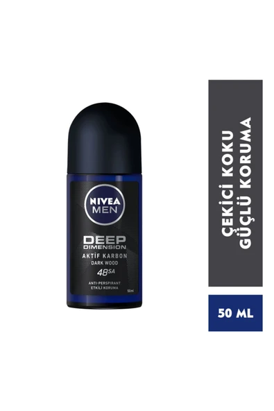 NIVEA Roll-on Erkek 50 ML.Deep Dimension - Resim 2