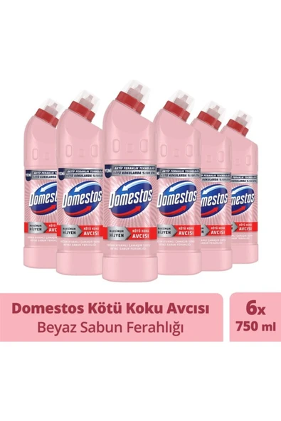 Domestos Çamaşır Suyu Beyaz Sabun Ferahlığı 750 Ml X 6 Adet ürün görseli 1