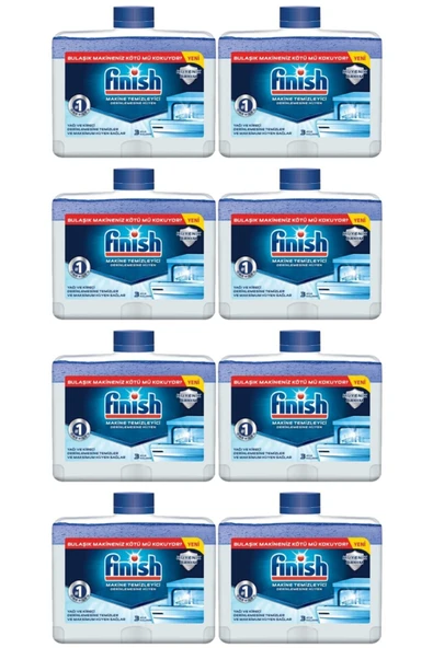Finish Makine Temizleyici Sıvı 250 Ml 8 Adet ürün görseli 1