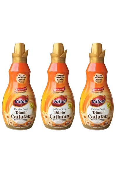 Vatan KONSANTRE ÇAMAŞIR YUMUŞATICI DÜNÜR ÇATLATAN 1440 ML X 3 LÜ ürün görseli 1
