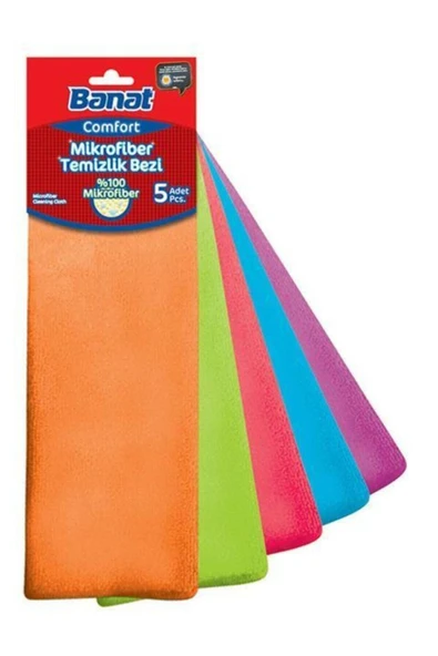 Banat Bella Mikrofiber Temizlik Bezi 5'li ürün görseli 1
