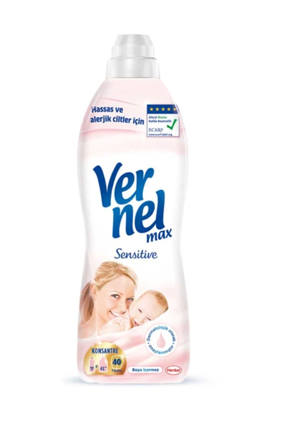 Vernel Max Sensitive Yumuşatıcı 40 Yıkama  960 ml ürün görseli 1