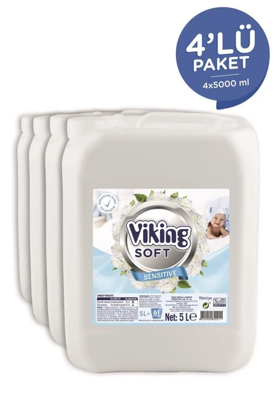 Viking Çamaşır Yumuşatıcısı Sensitive 5 Litre 4 Adet ürün görseli 1