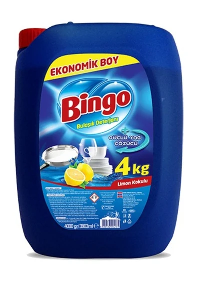 Bingo Sıvı Bulaşık Deterjanı Limonlu 4 kg ürün görseli 1