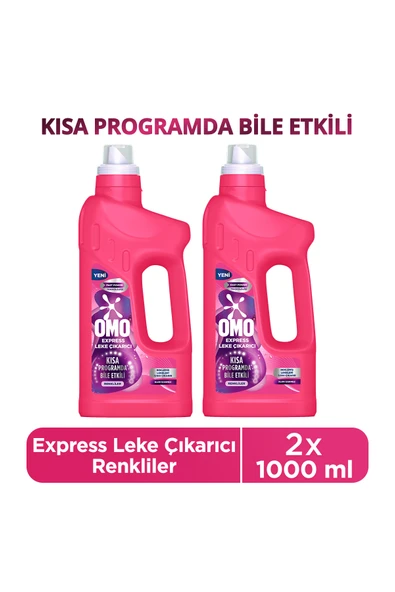 Omo Express Leke Çıkarıcı Renkliler 1000 ml x2 ürün görseli 1