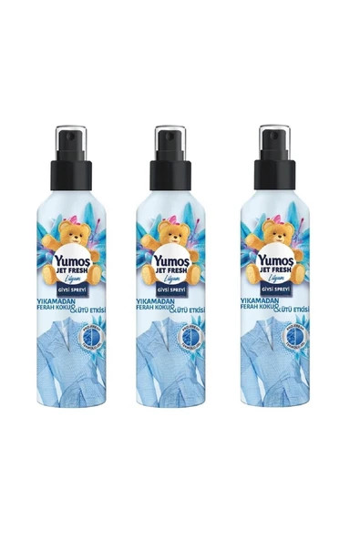 Yumoş Jet Fresh Giysi Spreyi Lilyum 200 Ml X 3 Adet ürün görseli 1