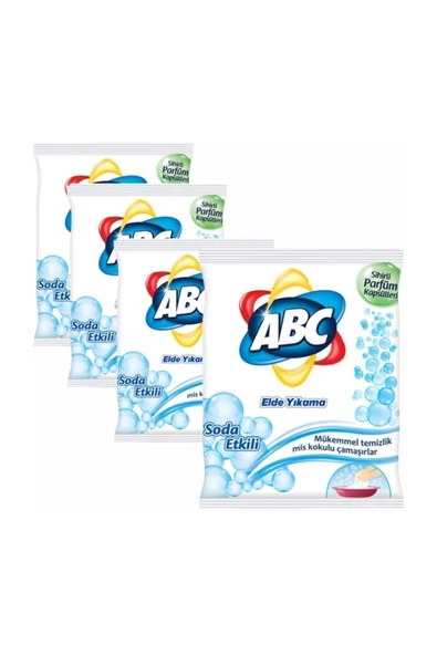 ABC Elde Yıkama Toz Çamaşır Deterjanı Soda Etkili 600 Gr. X 4 Adet ürün görseli 1