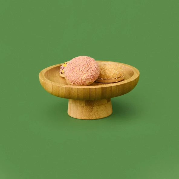 Mien 17cm Bambu Yuvarlak Sunumluk - Resim 2