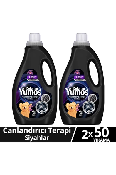 Yumoş Sıvı Bakım Deterjanı Canlandırıcı Terapi Siyahlar 50 Yıkama 2500 ml x2 ürün görseli 1