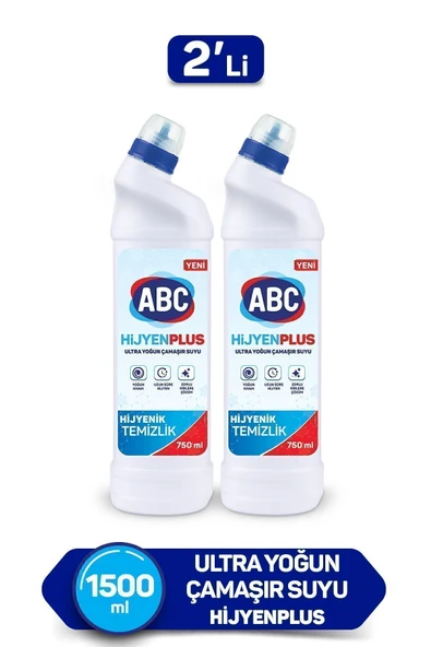 ABC Ultra Çamaşır Suyu Hijyen Plus 750 ml 2'li ürün görseli 1
