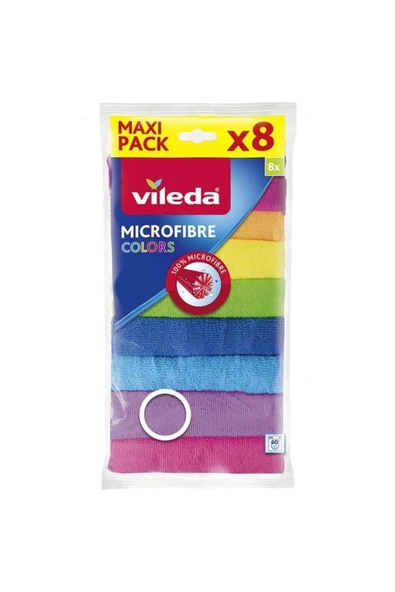 Vileda Mikrofiber Colors Temizlik Bezi 8'li Paket ürün görseli 1