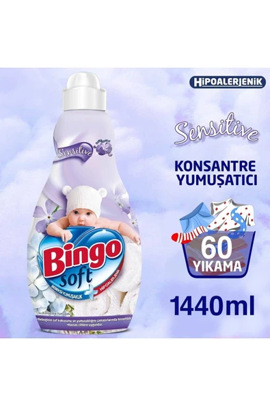 Bingo Soft Konsantre Yumuşatıcı 1440 Ml Sensitive ürün görseli 1
