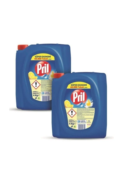 Pril Elde Bulaşık Deterjanı Üç Etkili Güç Limon 4 kg X 2 Adet ürün görseli 1