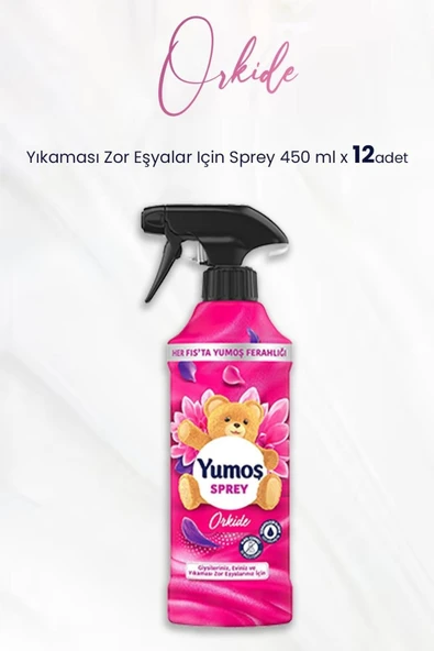 Yumoş Sprey Yıkaması Zor Eşyalar Için Orkide 450 ml x 12 Adet ürün görseli 1