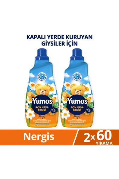 Yumoş Yumoş Açık Hava Etkisi Konsantre Çamaşır Yumuşatıcısı Nergis 1440 Ml 60 Yıkama x2 ürün görseli 1