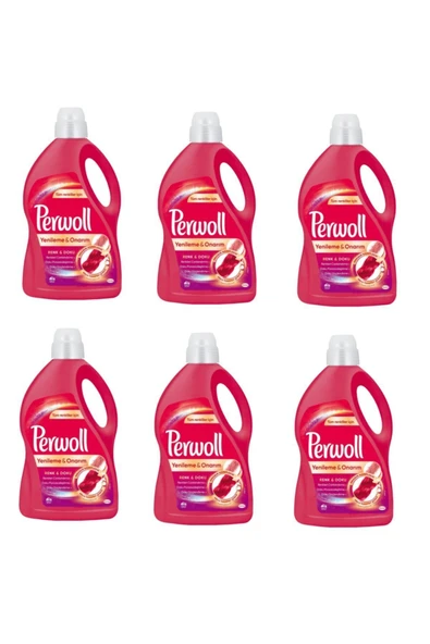 Perwoll Hassas Bakım Sıvı Çamaşır Deterjanı Renkli Yenileme 6 x 2970 ML 200 Yıkama ürün görseli 1