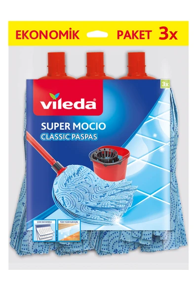 Vileda Supermocio 3 lü Klasik Yedek Paspas ürün görseli 1