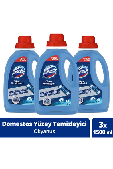 Domestos Yüzey Temizleyici Okyanus 1500 ml 3 Adet ürün görseli 1