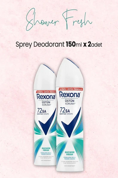 Rexona WOMEN DEO ADVANCED SHOWER FRESH 150 ML 2 ADET ürün görseli 1