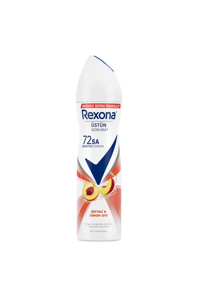 Rexona Kadın Sprey Deodorant Şeftali & Limon Otu 72 Saat Kesintisiz Üstün Koruma 150 Ml ürün görseli 1