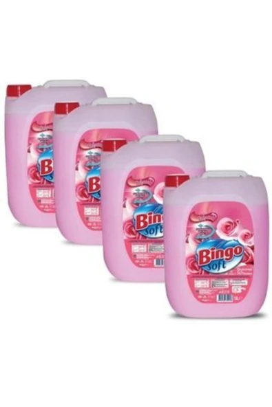Bingo Soft Yumuşatıcı Gülpembe 5 Litre Ekonomi Paketi 4'lü ürün görseli 1