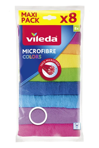Vileda Mikrofiber Temizlik Bezi Colors 8 Li ürün görseli 1