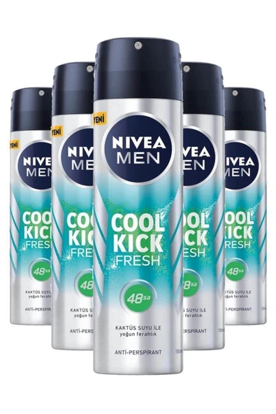 NIVEA Cool Kick Fresh Erkek Deodorant 150 Ml X5 ürün görseli 1