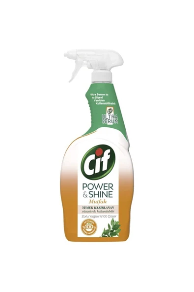Cif Power & Shine Sprey Temizleyici Mutfak Yağ Çözücü 750 Ml 1 Adet ürün görseli 1
