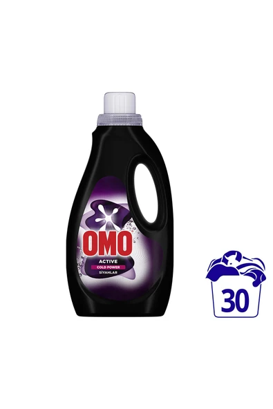 Omo Active Cold Power Siyahlar İçin Sıvı Deterjan 1500 ml x1 ürün görseli 1