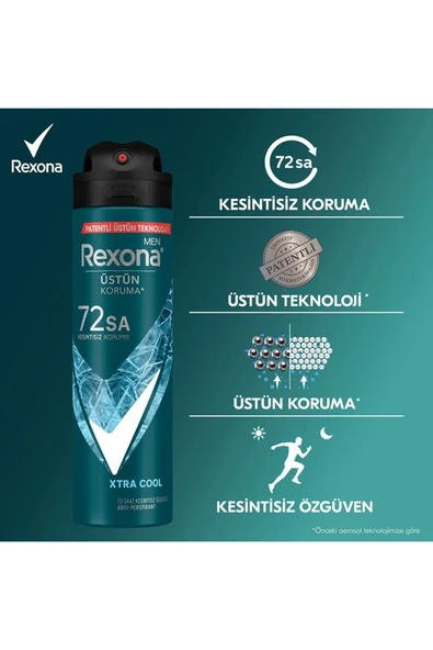 Rexona MEN XTRA COOL SPREY 150ML 2 ADET - Resim 5