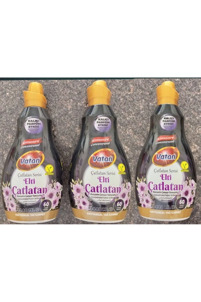 Vatan KONSANTRE ÇAMAŞIR YUMUŞATICI ELTİ ÇATLATAN 1.440 ML X 3 LÜ ürün görseli 1