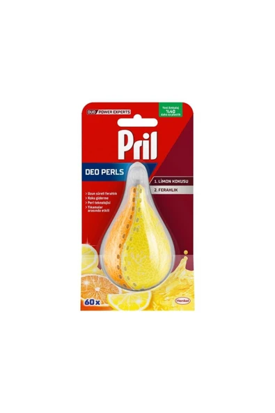 Pril Deo Pearls Bulaşık Makinesi Koku Giderici Limon Kokulu 17 G ürün görseli 1