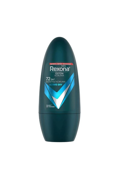 Rexona Men Active Dry Roll-On Erkek Deodorant 50ML - Resim 2