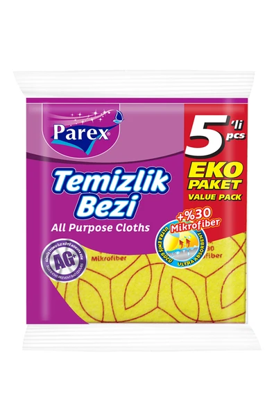 Parex Temizlik Bezi Eko Paket 34 x 35 cm 5 Al 3 Öde - Sarı ürün görseli 1