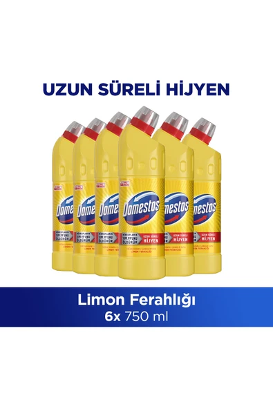 Domestos Çamaşır Suyu Limon Ferahlığı 750 ML 6 Adet ürün görseli 1
