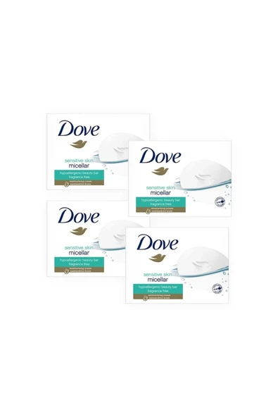 Dove Sabun Mıcellar Beauty Cream Bar Micellar Hassas Ciltler Için Nemlendirici Etkili 90 grx4 ürün görseli 1