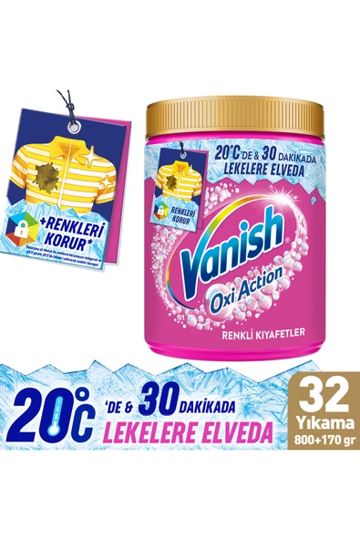 Vanish Oxi Action Renkliler İçin Deterjan Güçlendirici ve Leke Çıkarıcı Toz 970 Gr ürün görseli 1
