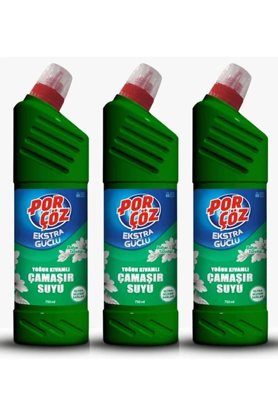 Porçöz Çamaşır Suyu Bahar Tazeliği 3x750ml ürün görseli 1