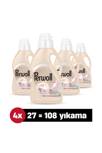 Perwoll Hassas Bakım Sıvı Çamaşır Deterjanı Açık Renkliler 4'lü set 1485 ml (108 Yıkama) ürün görseli 1