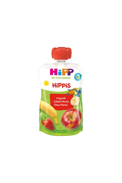 Hipp Organik Çilekli & Muzlu Elma Püresi 100 gr ürün görseli 1