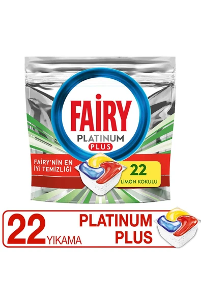 Fairy Platinum Plus Bulaşık Makinesi Deterjanı Kapsülü 22 Yıkama ürün görseli 1