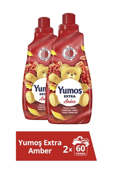 Yumoş Extra Konsantre Çamaşır Yumuşatıcısı Amber 2 X 1440 ml ürün görseli 1