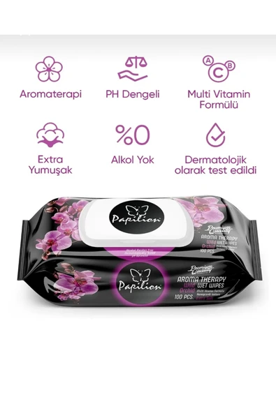 Papilion Islak Havlu Aloe Vera 100lü - Resim 2