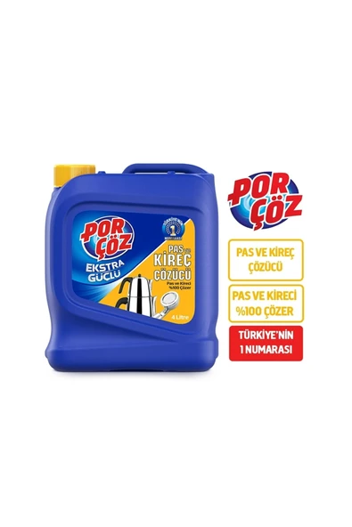 Porçöz Pas Ve Kireç Çözücü 4lt ürün görseli 1