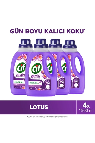 Cif Zemin Temizleyici Lotus 1500 ml x4 ürün görseli 1
