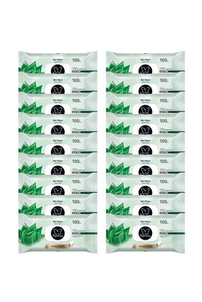 Papilion Premium Quality Islak Mendil 100'lü Aloe Vera x 18 Paket ürün görseli 1