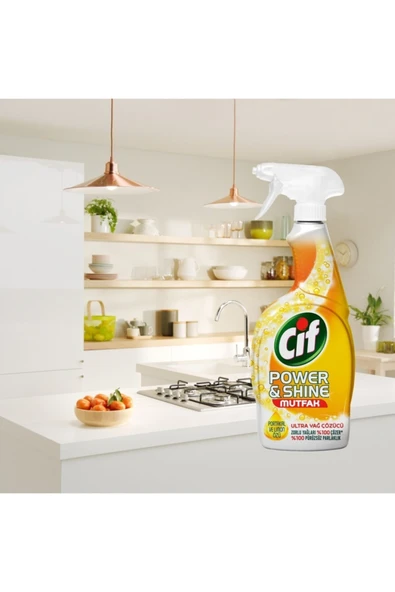Cif Power Shine Mutfak Ultra Yağ Çözücü Sprey 750 ml 3 Adet ürün görseli 1