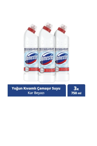 Domestos Yoğun Kıvamlı Çamaşır Suyu Kar Beyazı Maksimum Hijyen 750 MLX3 ürün görseli 1