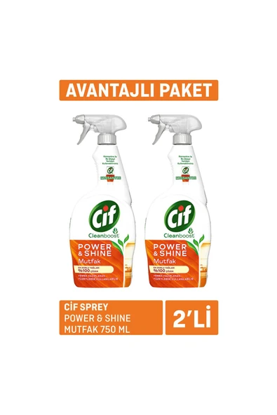 Cif Sprey Power & Shine Mutfak 2 x 750Ml 3 ADET ürün görseli 1
